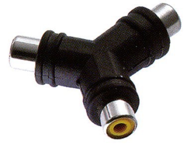 【Y字形狀轉(zhuǎn)換插頭 1RCA蓮花插口轉(zhuǎn)2個RCA蓮花插口音頻轉(zhuǎn)接頭 鍍鎳】價格,廠家,圖片,連接器,常州市格蘭德電子-